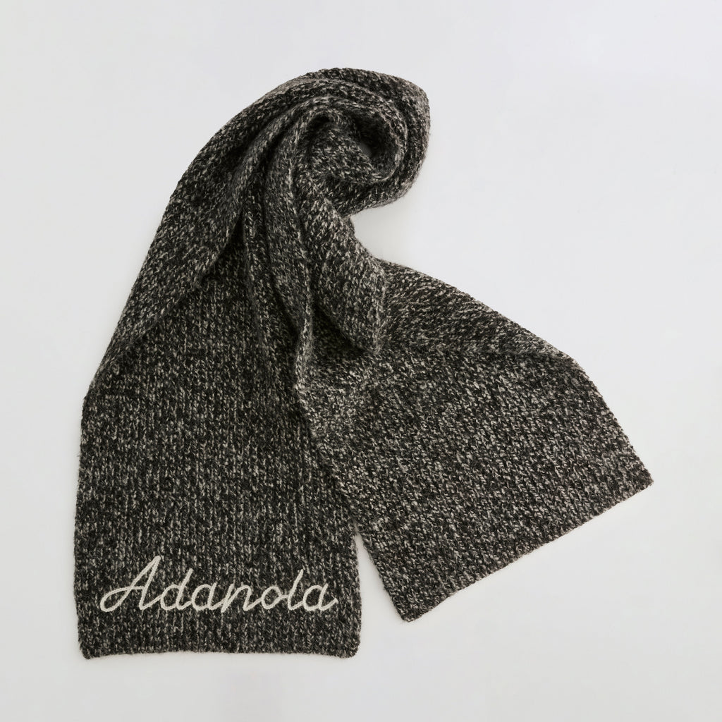 Knit Marl Scarf - Coffee Bean