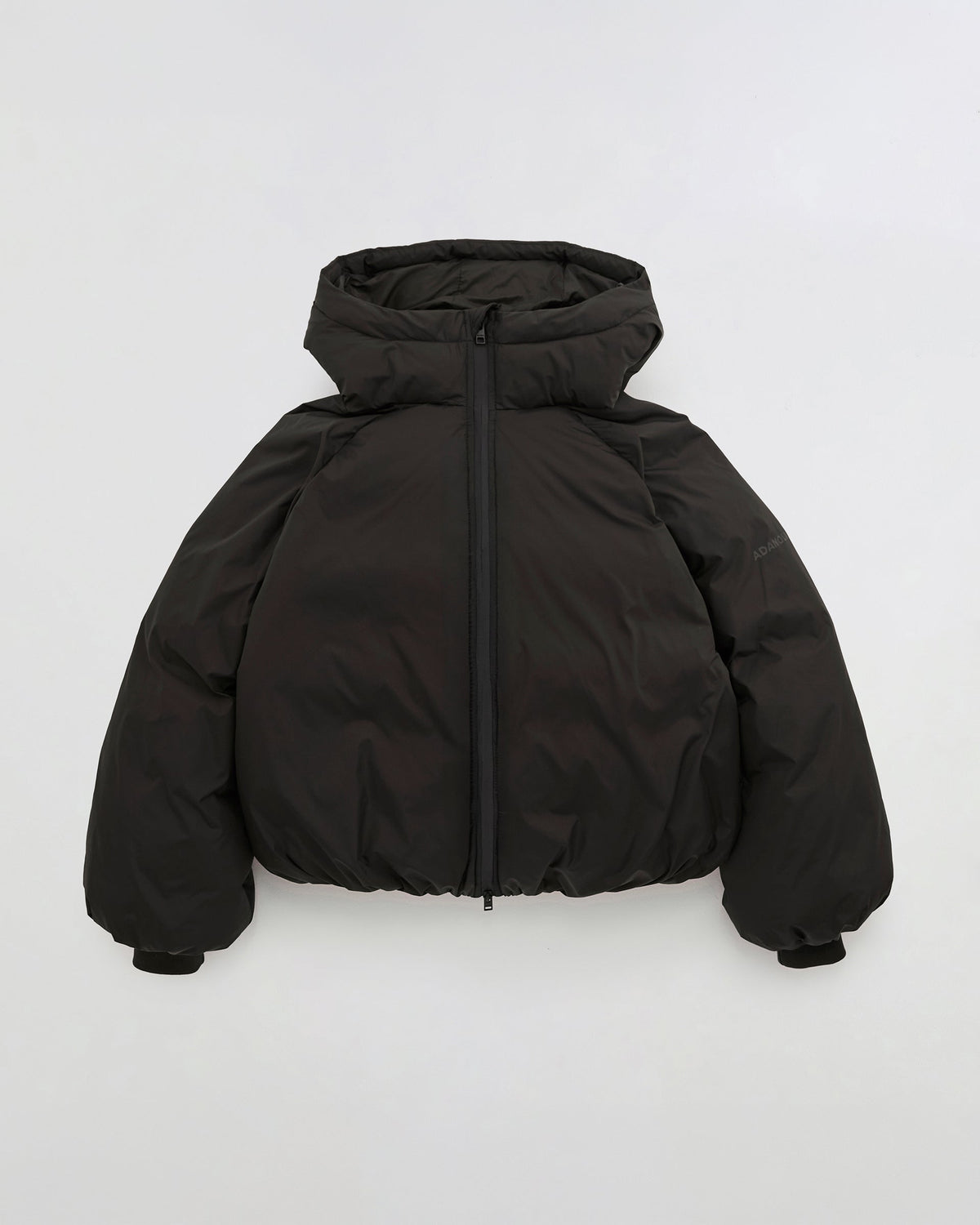 Funnel Neck Balloon Sleeve Down Puffer Jacket - Coffee Bean