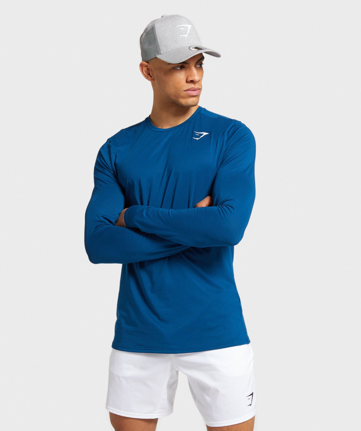 Gymshark Arrival Long Sleeve T-Shirt - Petrol Blue