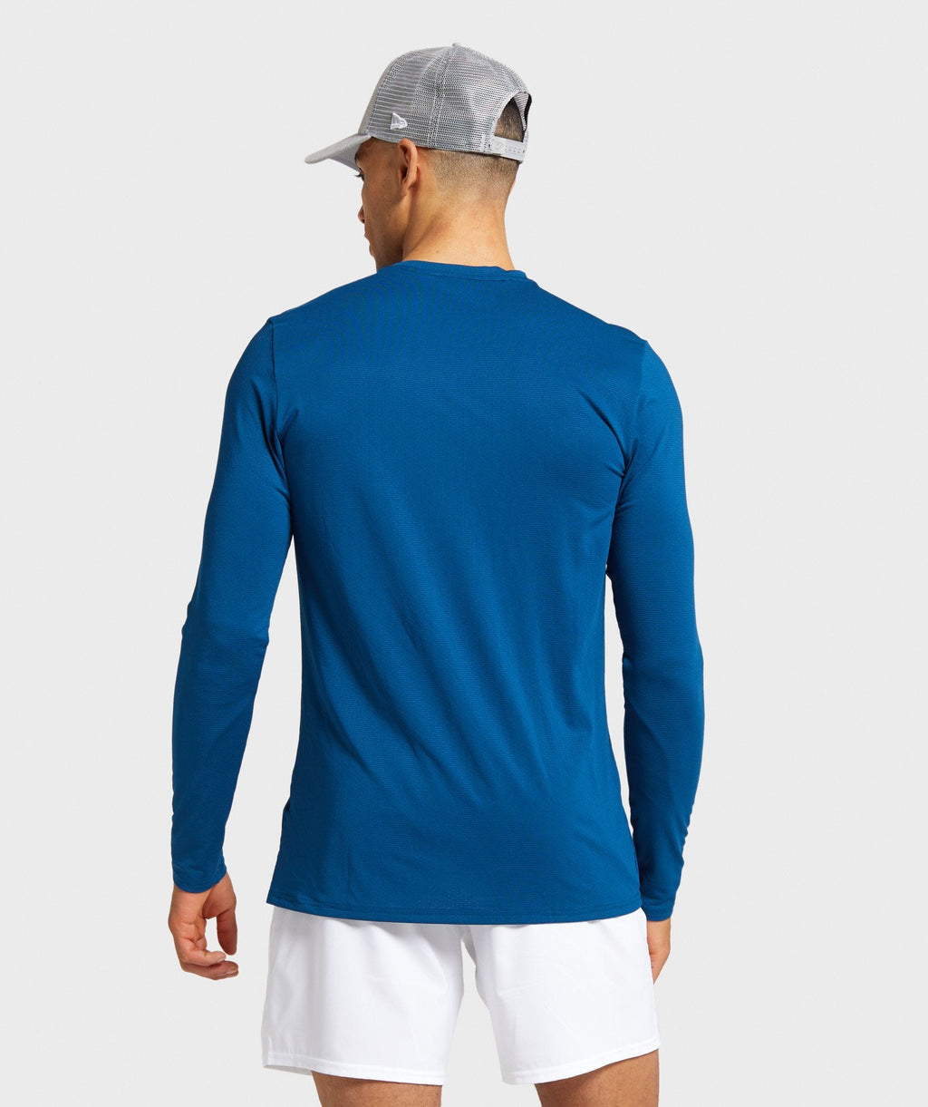 Gymshark Arrival Long Sleeve T-Shirt - Petrol Blue