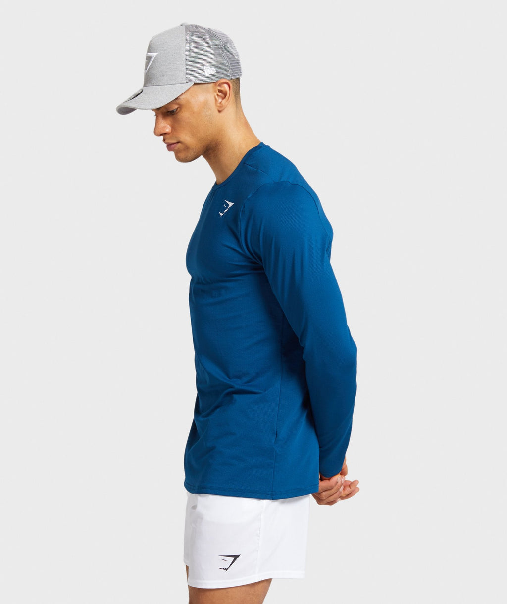 Gymshark Arrival Long Sleeve T-Shirt - Petrol Blue