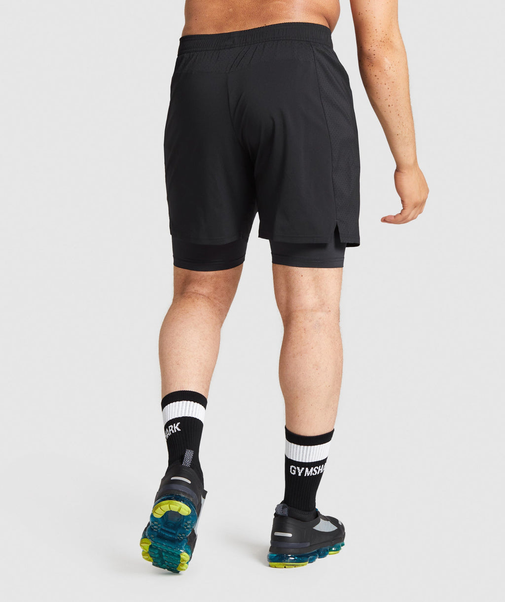 Gymshark Aspect 2 In 1 Shorts - Black