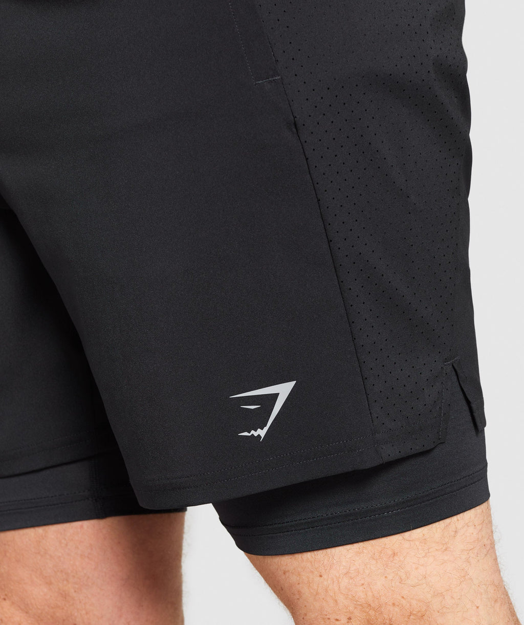 Gymshark Aspect 2 In 1 Shorts - Black