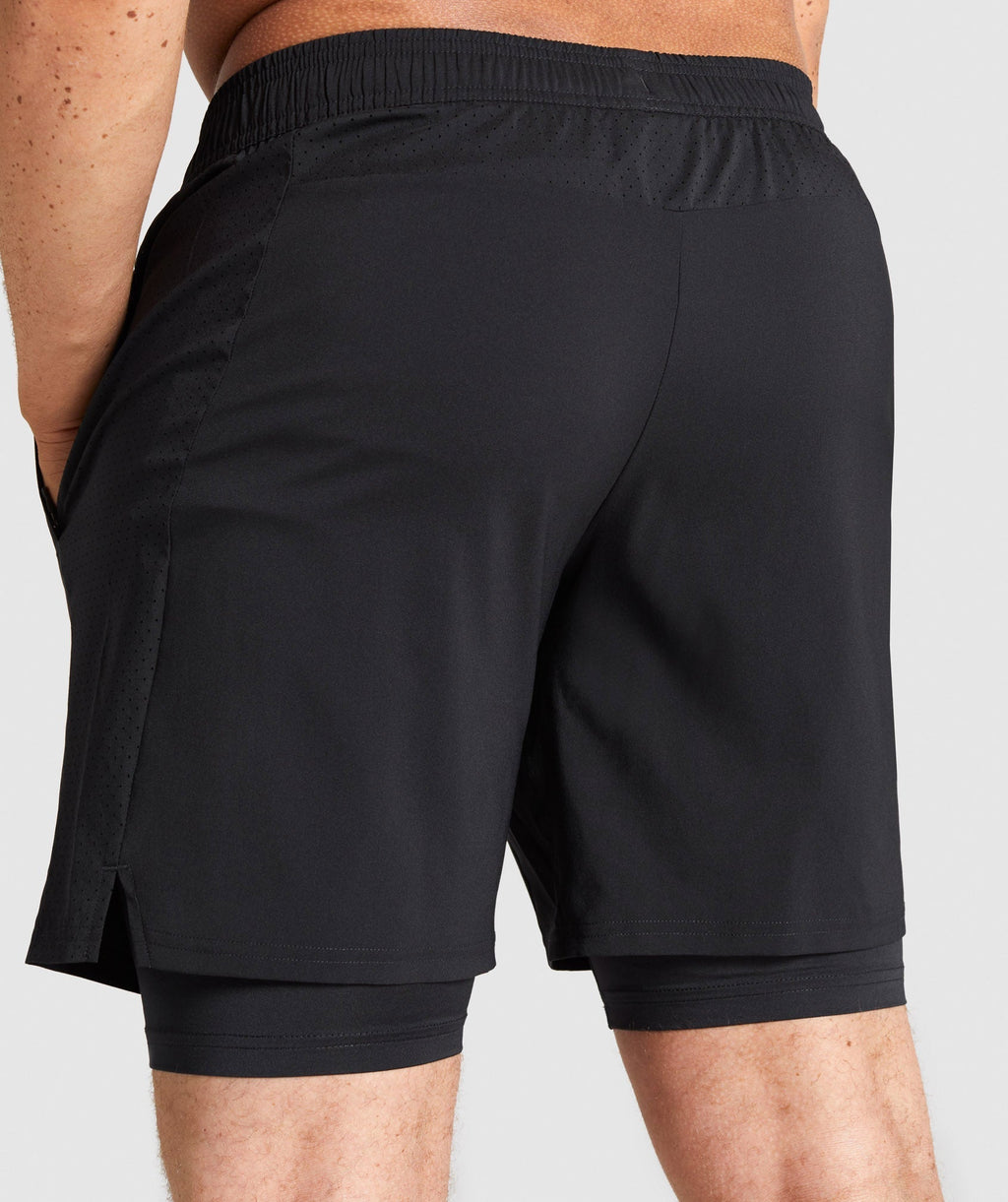 Gymshark Aspect 2 In 1 Shorts - Black