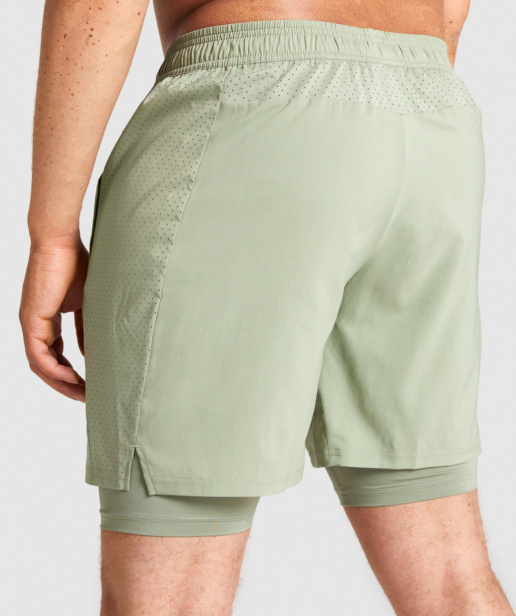 Gymshark Aspect 2 In 1 Shorts - Light Green