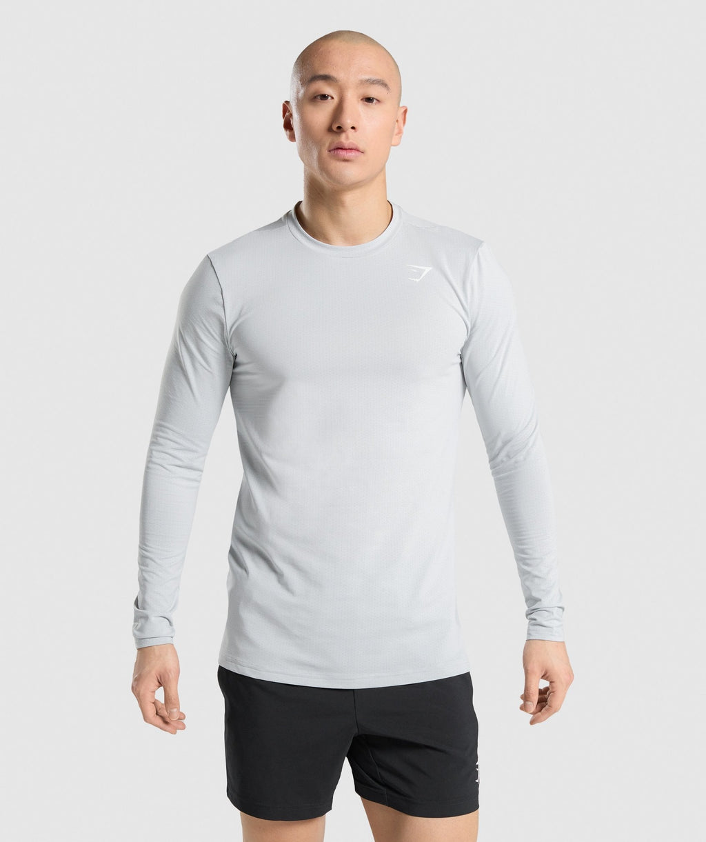 Gymshark Arrival Long Sleeve T-Shirt - Light Grey
