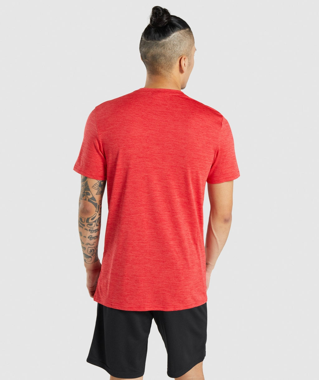 Gymshark Arrival Marl T-Shirt - Red