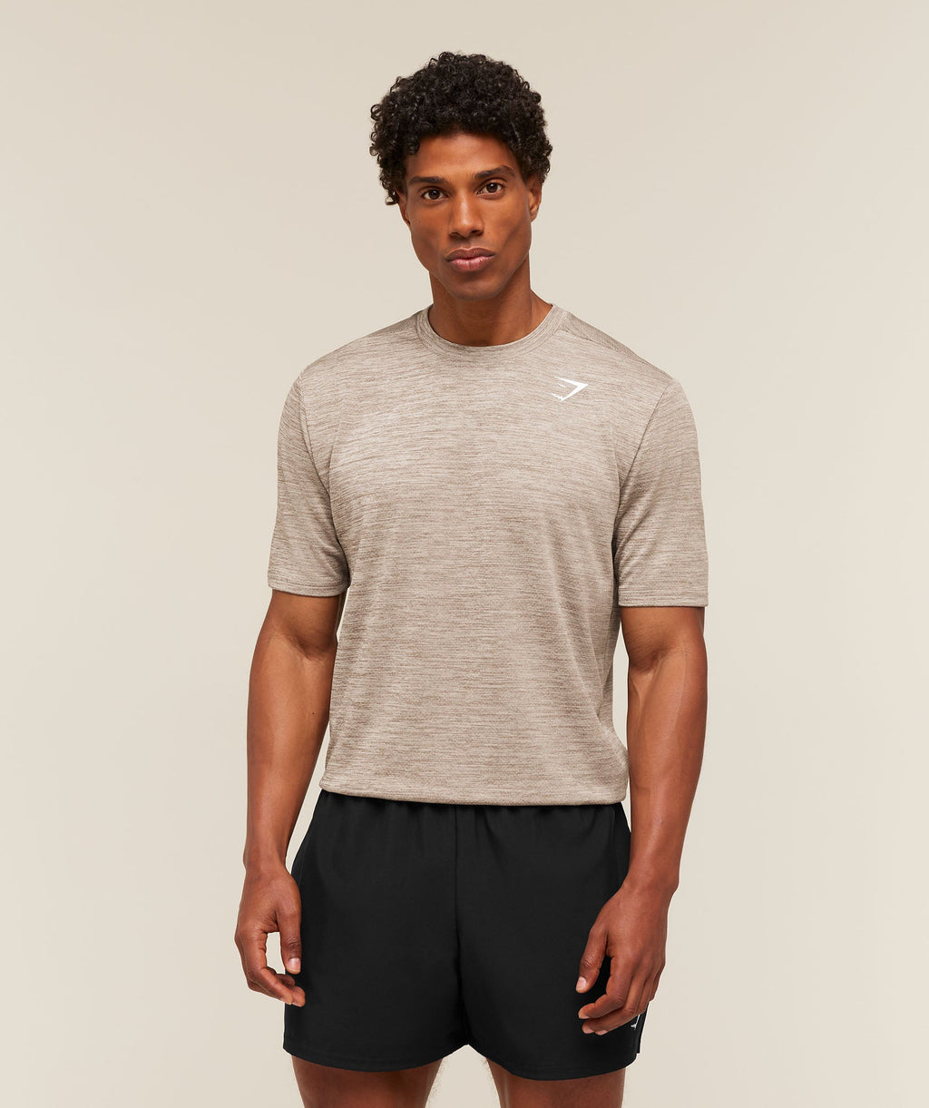 Gymshark Arrival T-Shirt - Chalk Beige/Lifestyle Brown