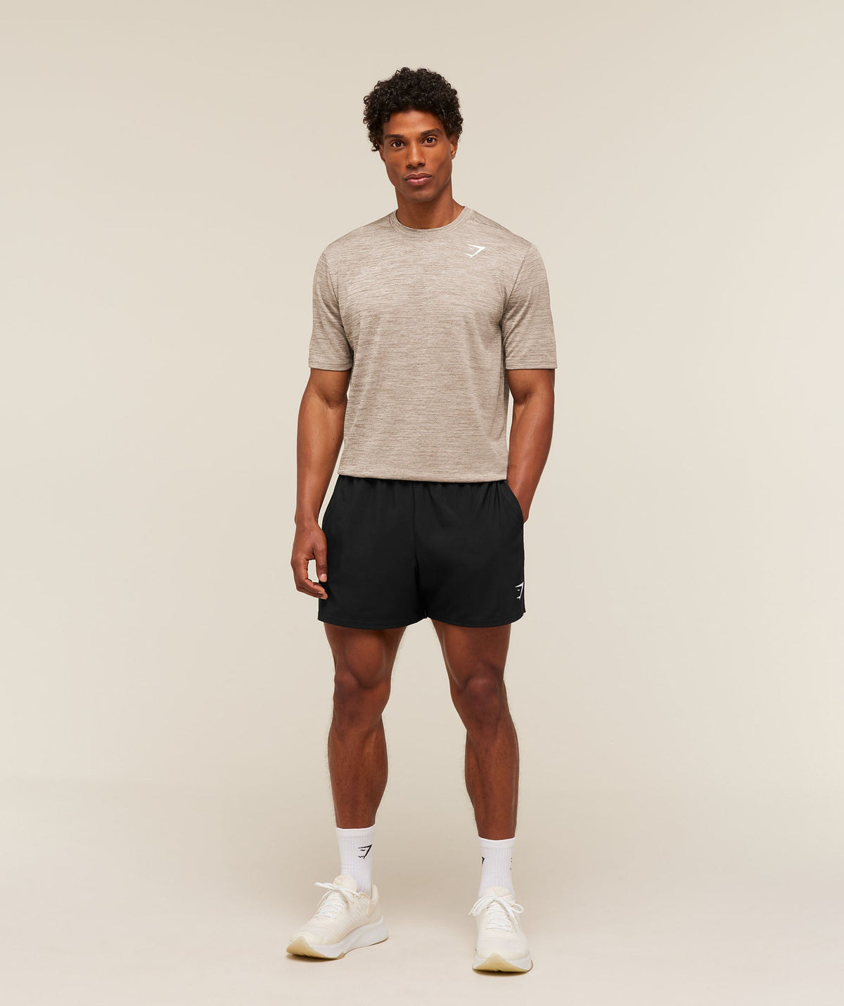 Gymshark Arrival T-Shirt - Chalk Beige/Lifestyle Brown