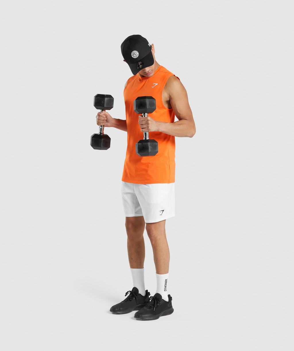Gymshark Arrival Sleeveless Tee - Orange