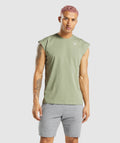 Gymshark Critical Cut Off Sleeveless Tee - Light Green