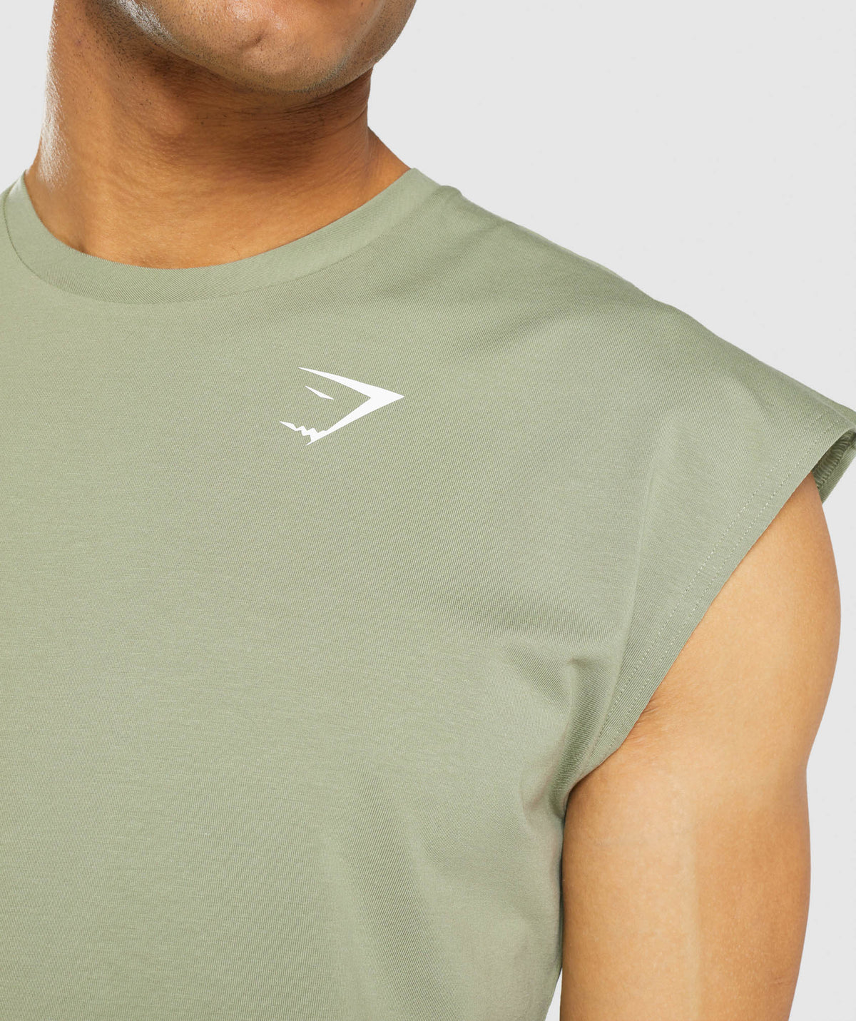 Gymshark Critical Cut Off Sleeveless Tee - Light Green