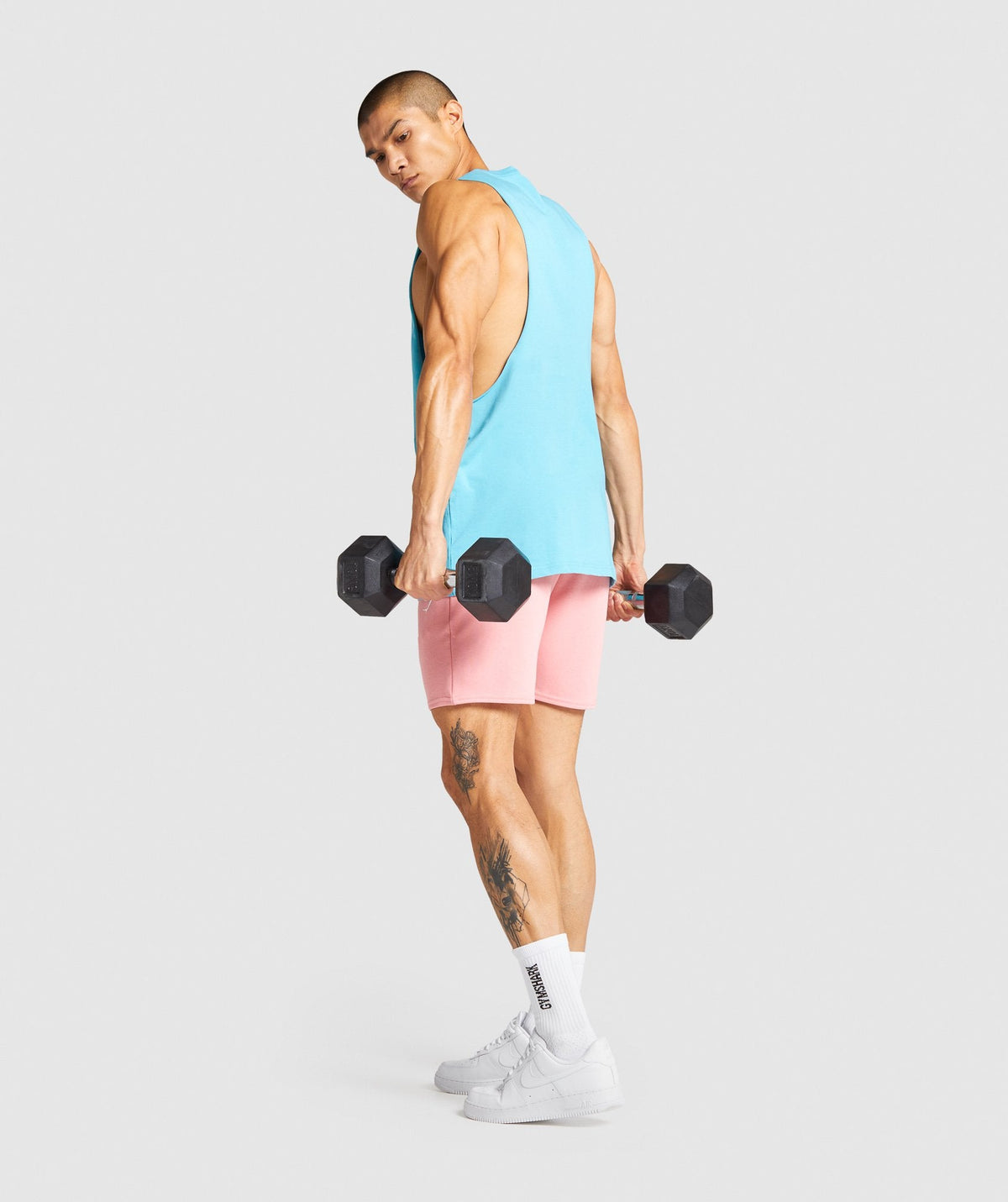 Gymshark Critical Drop Arm Tank - Light Blue