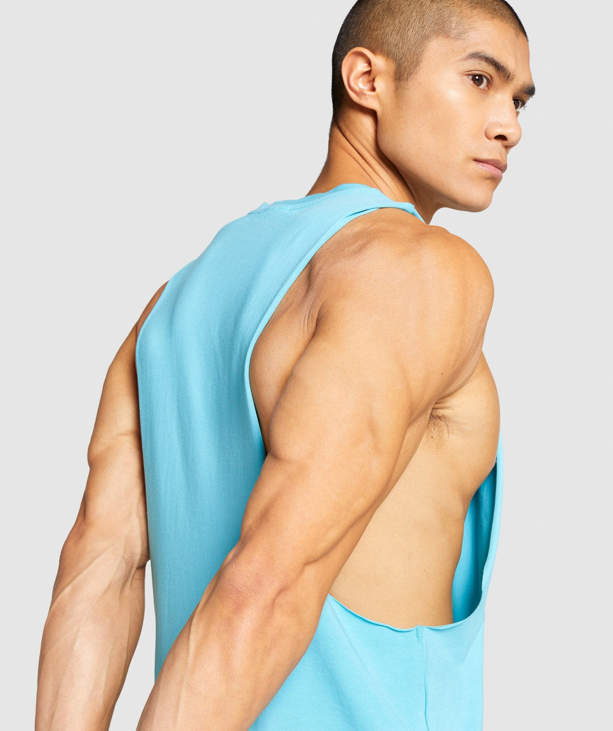 Gymshark Critical Drop Arm Tank - Light Blue