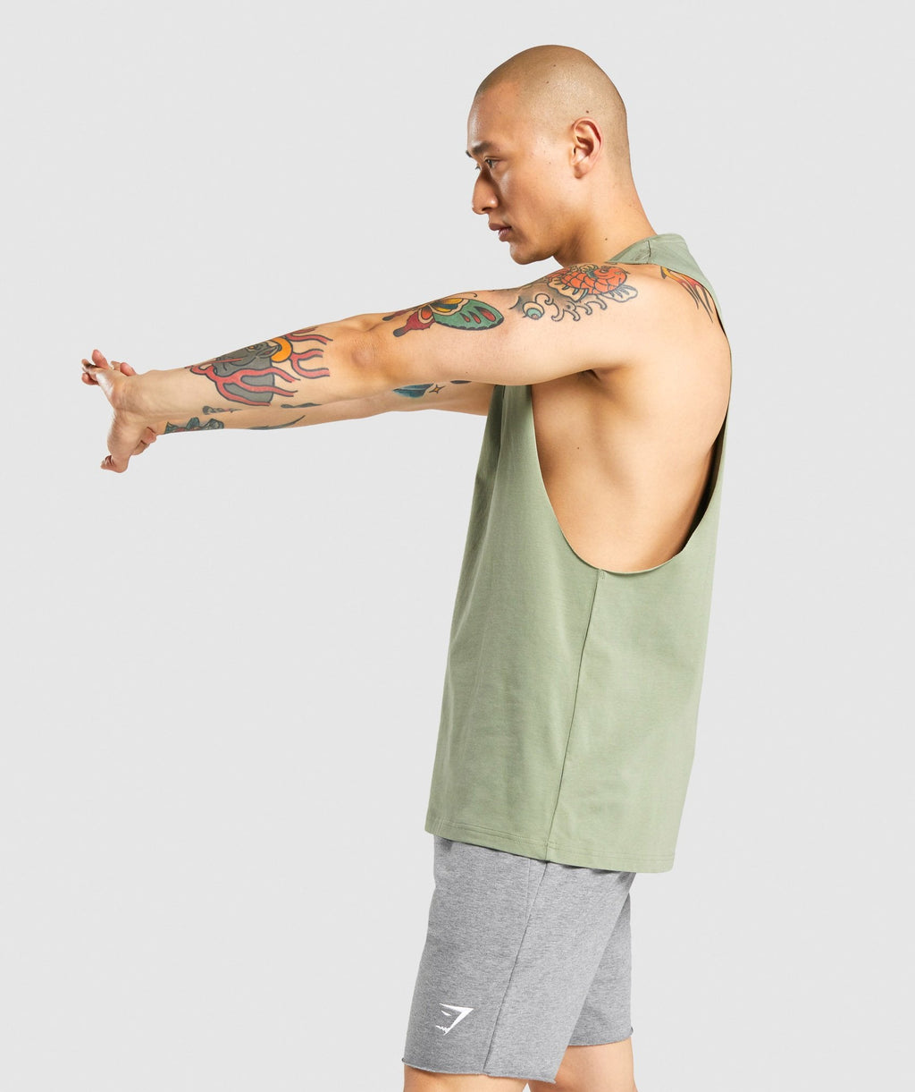 Gymshark Critical Drop Arm Tank - Light Green