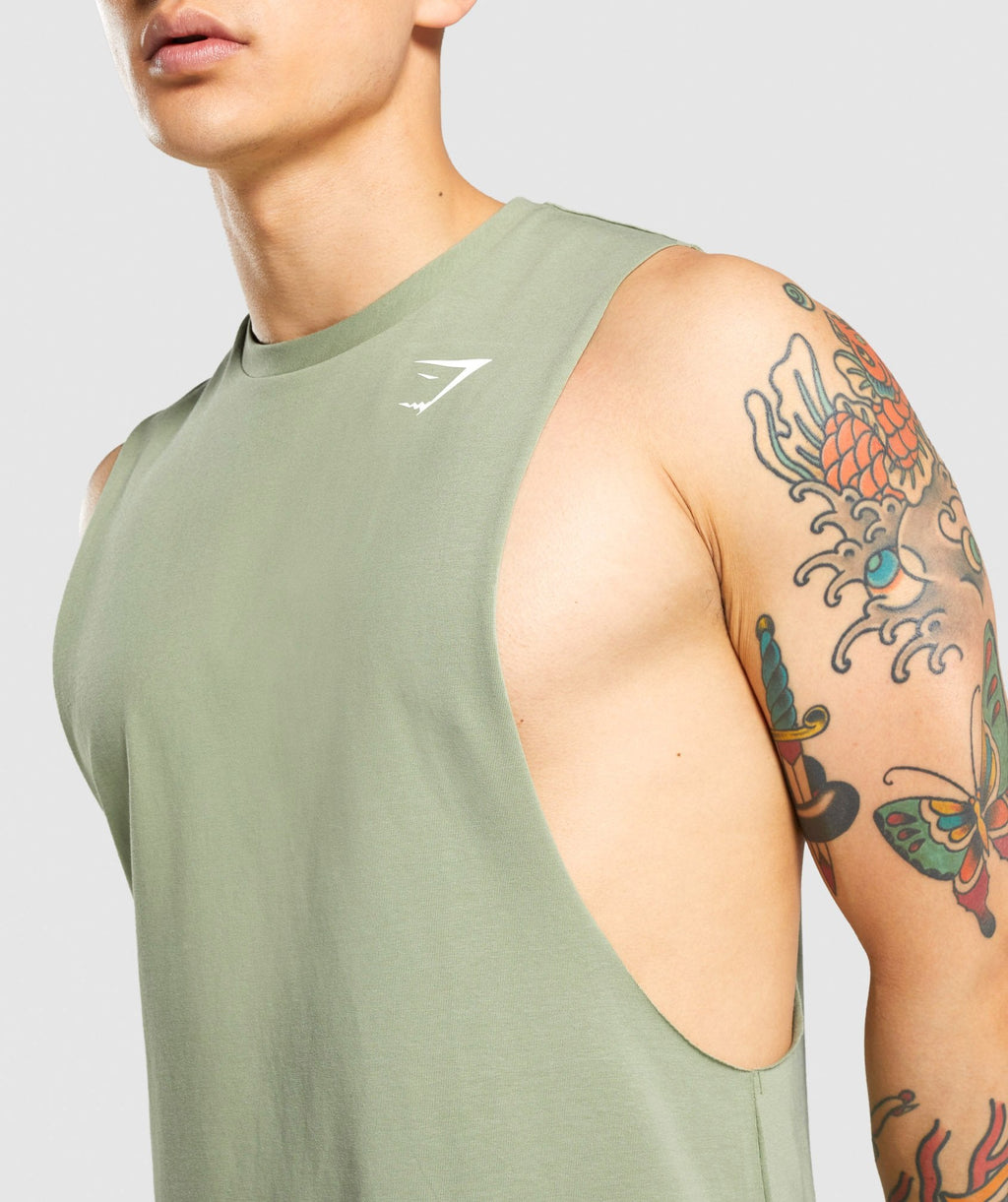 Gymshark Critical Drop Arm Tank - Light Green
