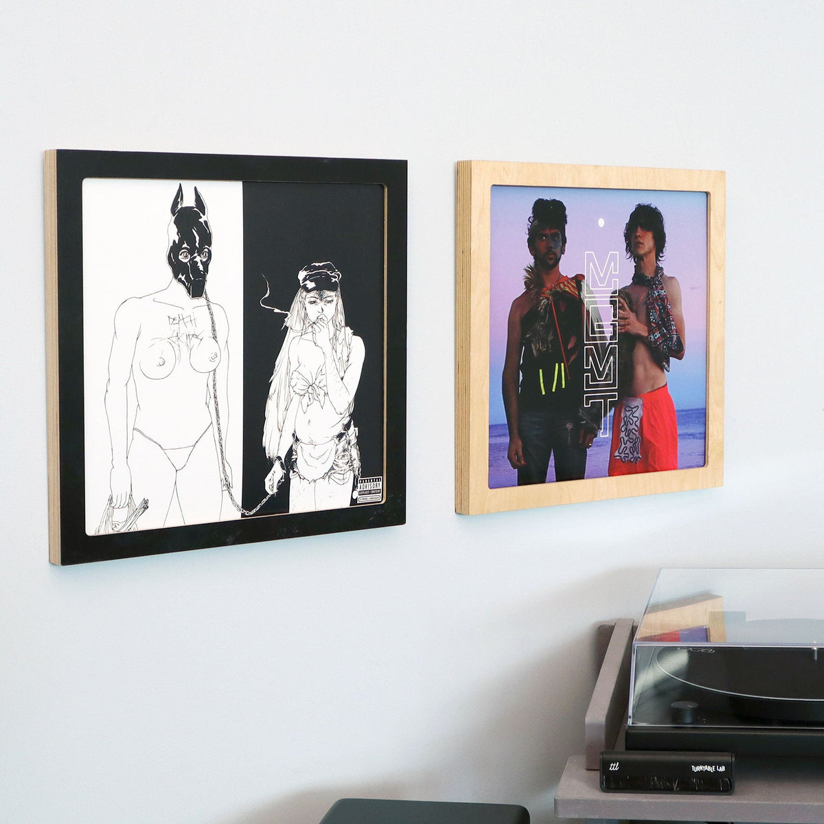 Line Phono: Premium Vinyl Record Frame - Baltic Birch, Made In The USA