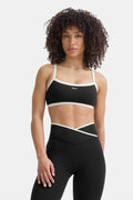 DayFlex Bandeau Sports Bra - Shadow Black / Ivory