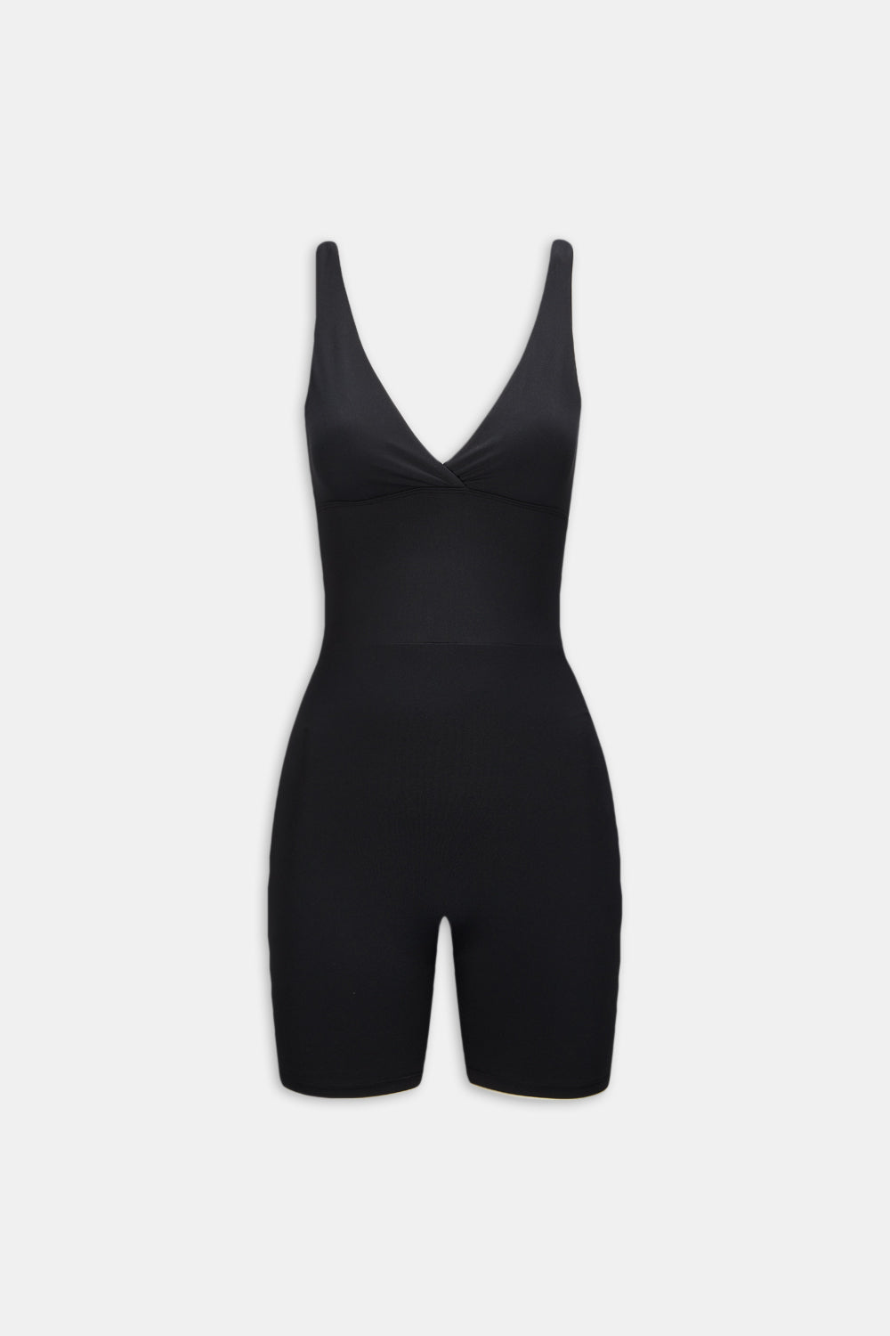 DayFlex Built-In Support V Neck Unitard - Shadow Black