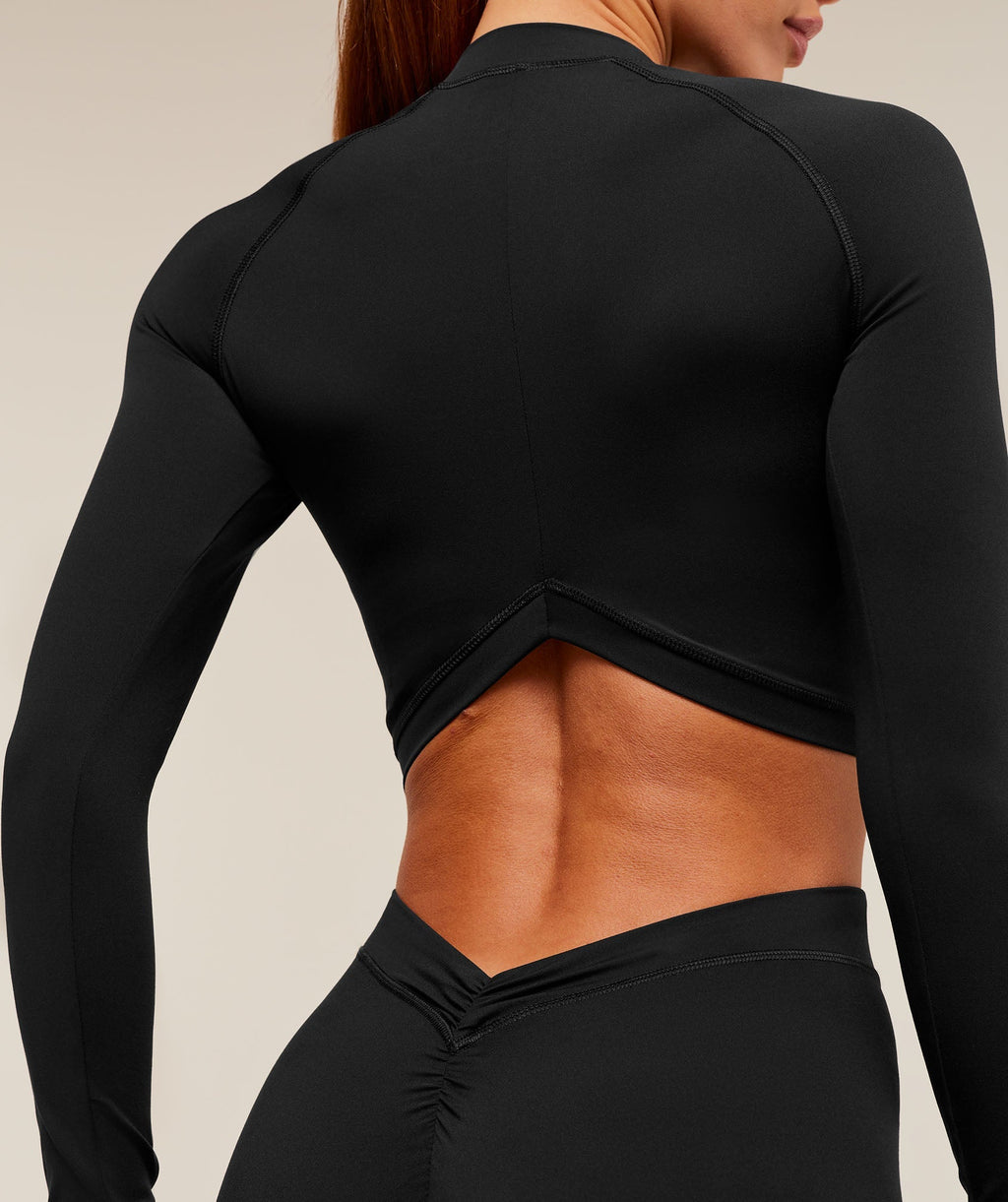 Gymshark Dipped Long Sleeve 1/4 Zip Jacket - Black