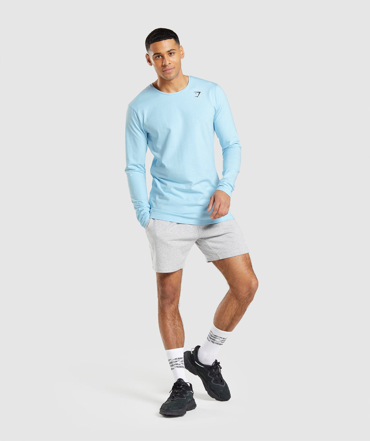 Gymshark Essential Long Sleeve T-Shirt - Linen Blue
