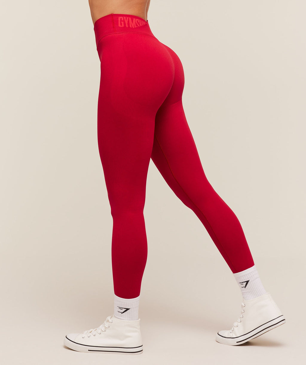 Gymshark Flex V4 Leggings - Carmine Red/P363