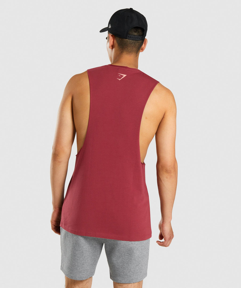 Gymshark GSLC Collegiate Drop Arm Tank - Burgundy