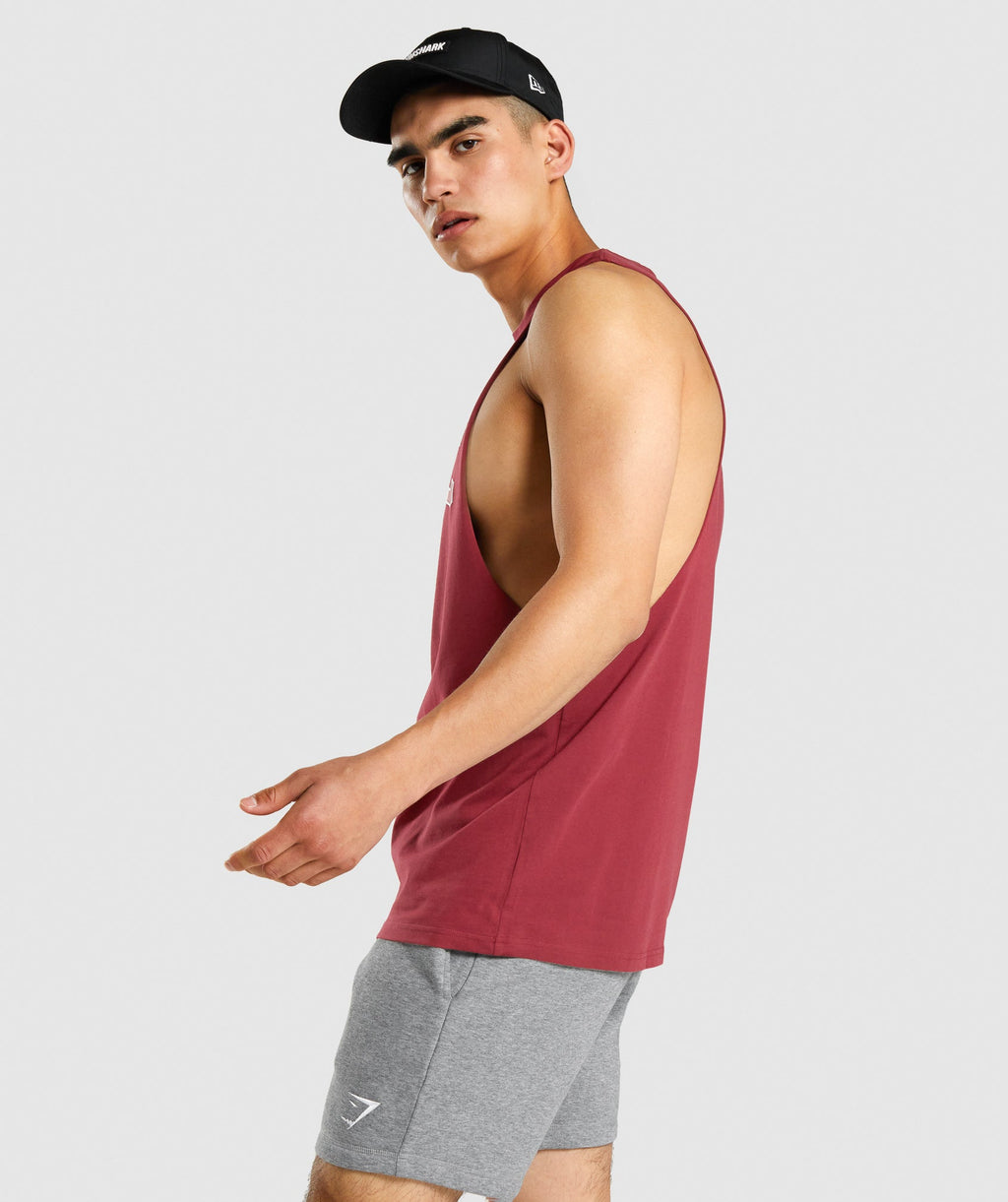 Gymshark GSLC Collegiate Drop Arm Tank - Burgundy