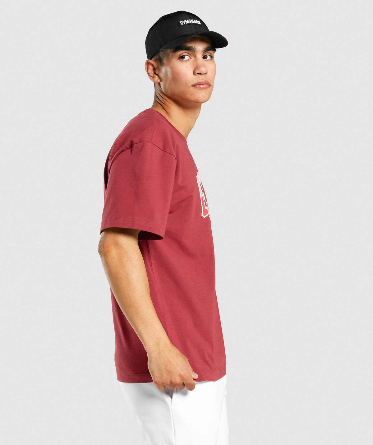 Gymshark GSLC Collegiate Oversized T-Shirt - Burgundy