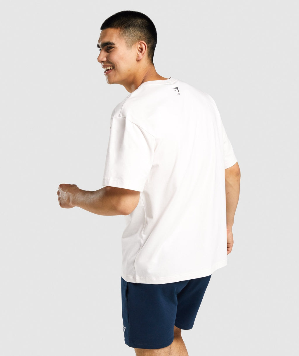 Gymshark GSLC Collegiate Oversized T-Shirt - Cream