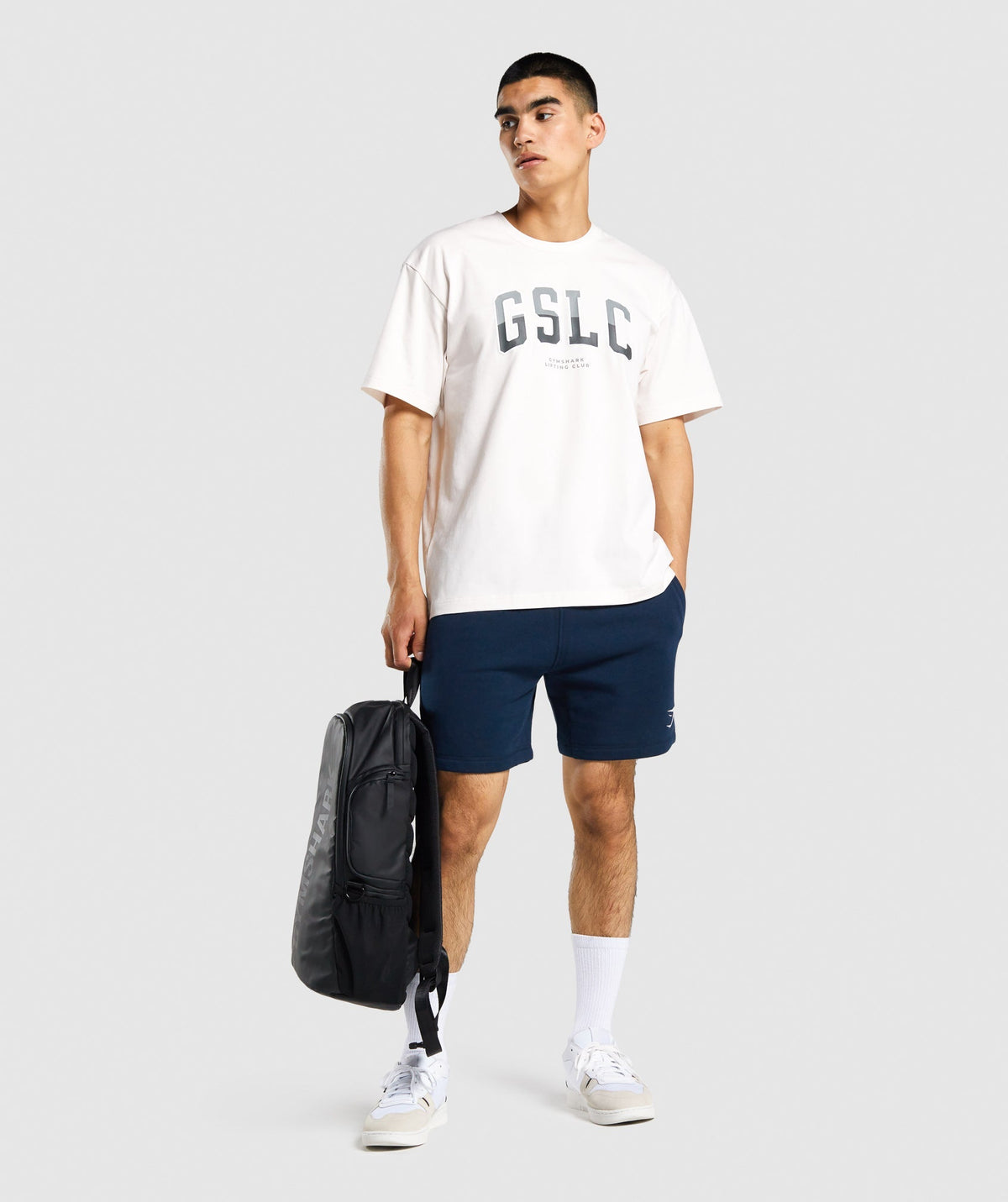 Gymshark GSLC Collegiate Oversized T-Shirt - Cream