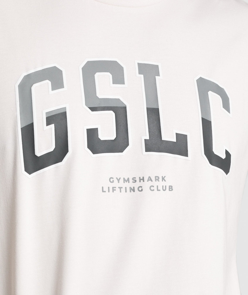 Gymshark GSLC Collegiate Oversized T-Shirt - Cream
