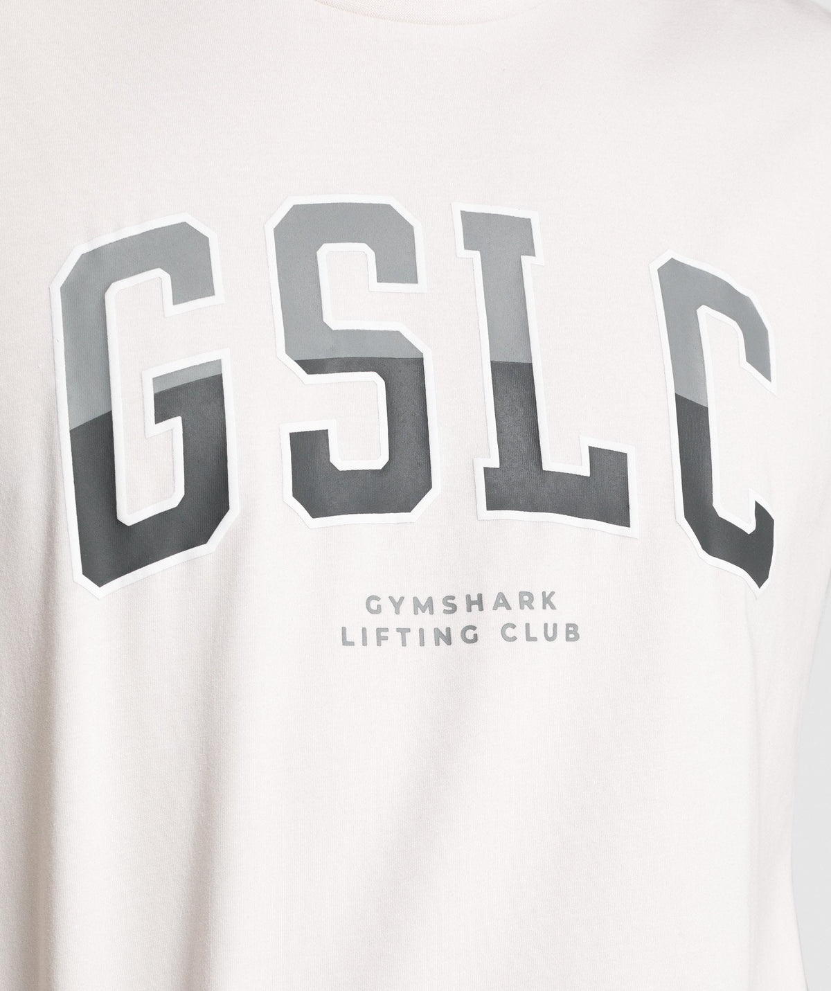 Gymshark GSLC Collegiate Oversized T-Shirt - Cream