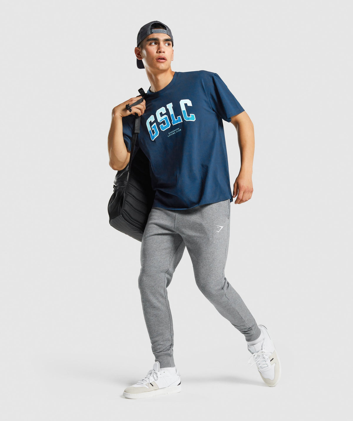 Gymshark GSLC Collegiate Oversized T-Shirt - Navy