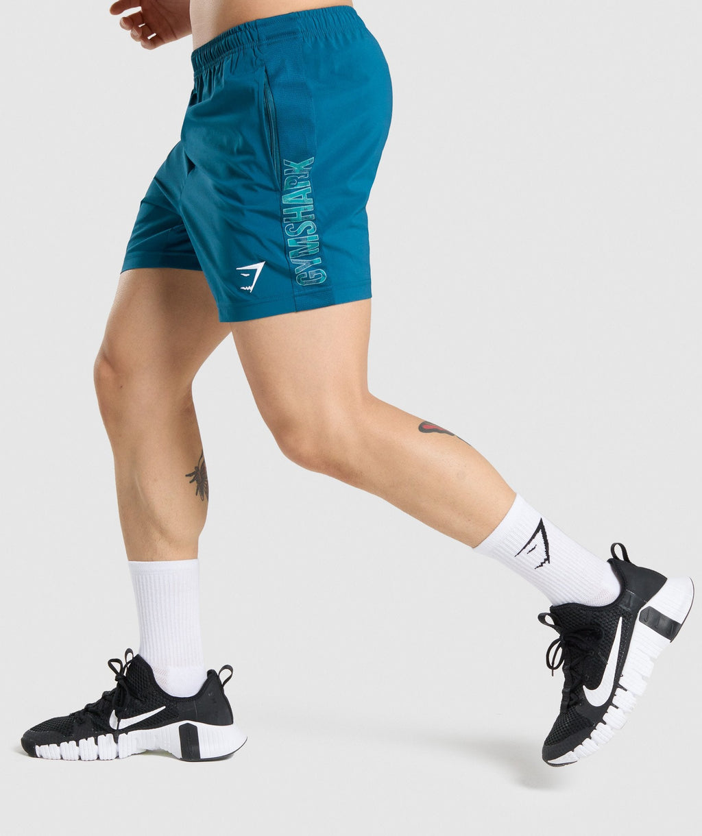 Gymshark Graphic Sport Shorts - Teal