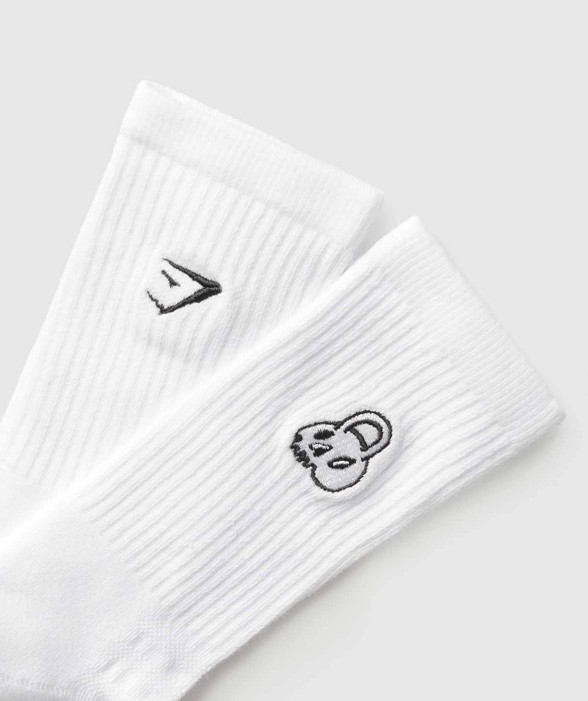 Gymshark GFX Kettlebell Crew Sock Single - White