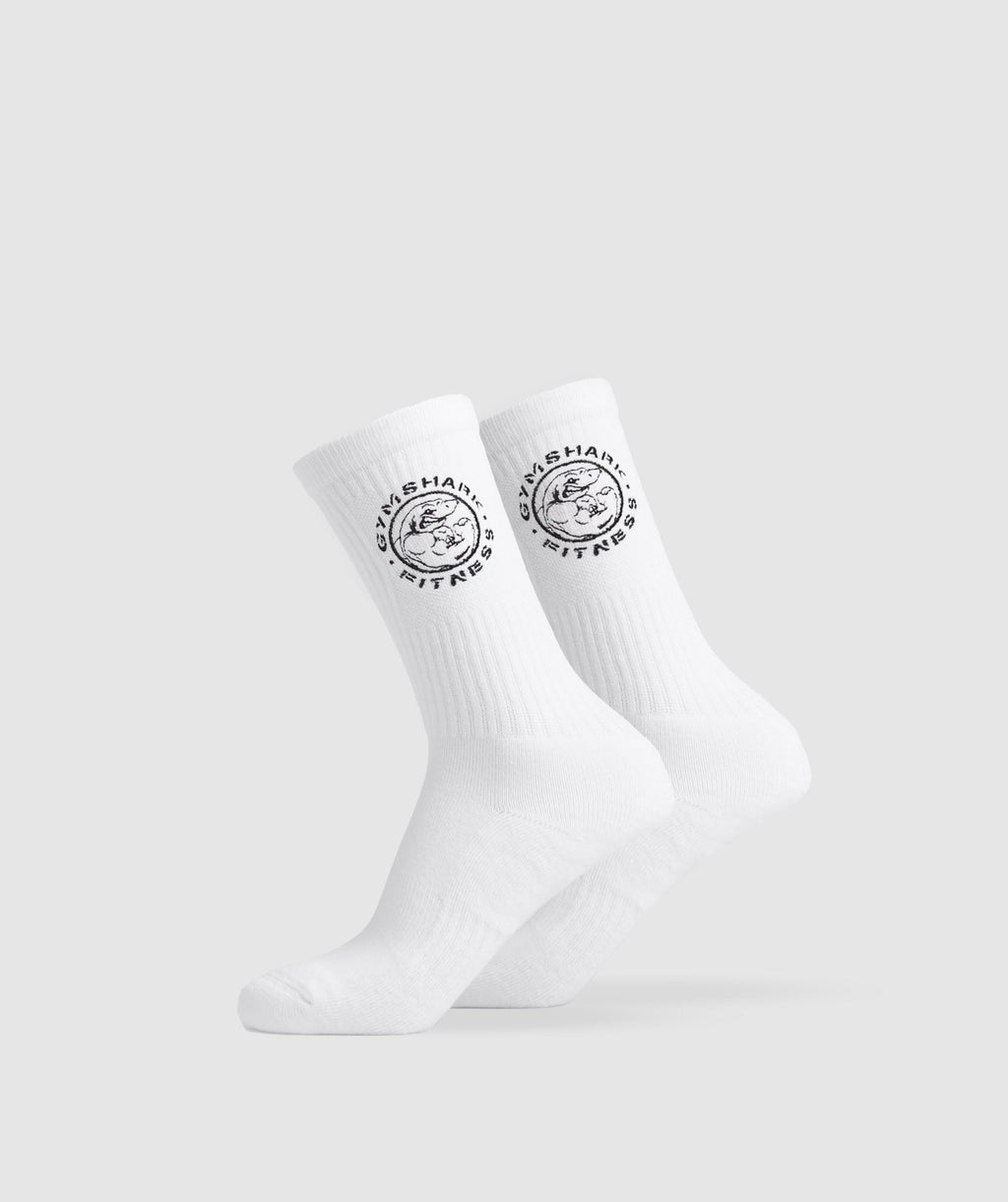 Gymshark Legacy Crew 2pk - White