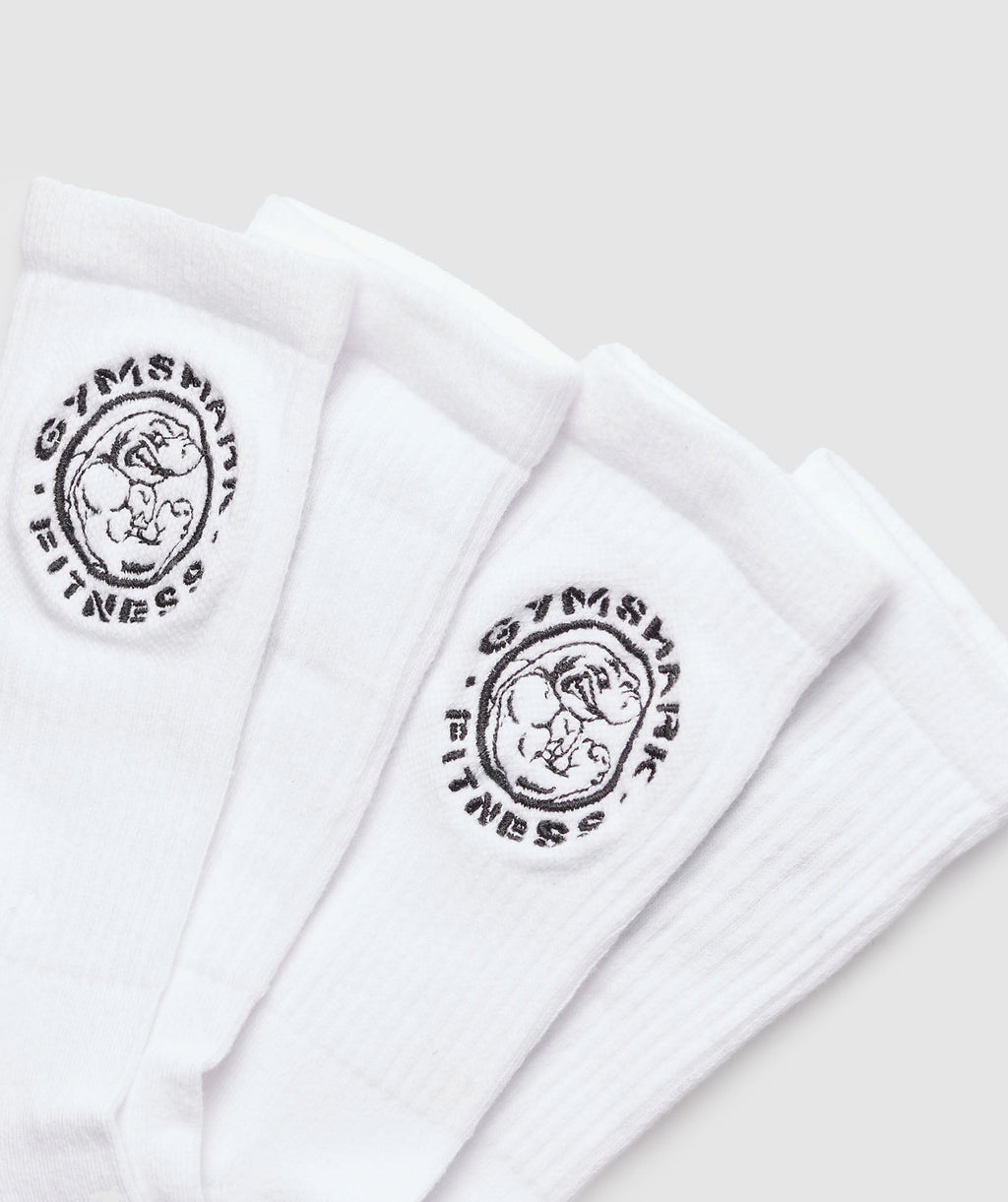 Gymshark Legacy Crew 2pk - White