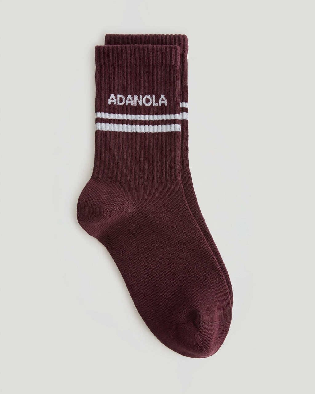 3 Pack Multi Branding Socks - Damson/White