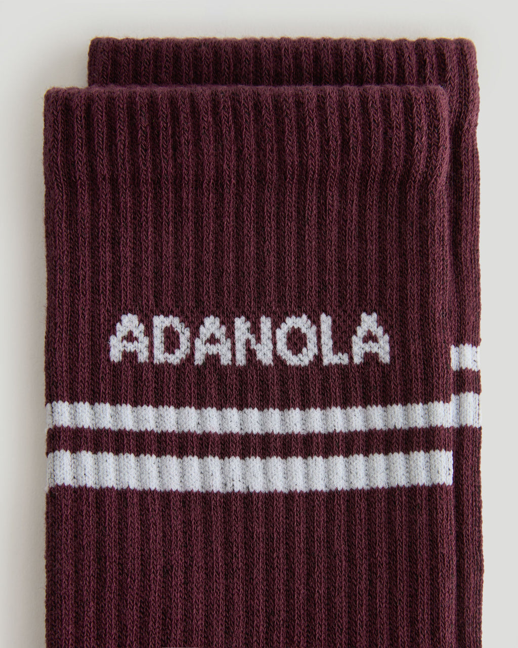 3 Pack Multi Branding Socks - Damson/White