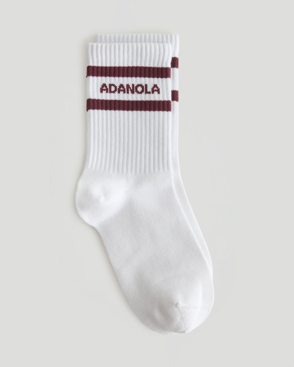 3 Pack Multi Branding Socks - Damson/White