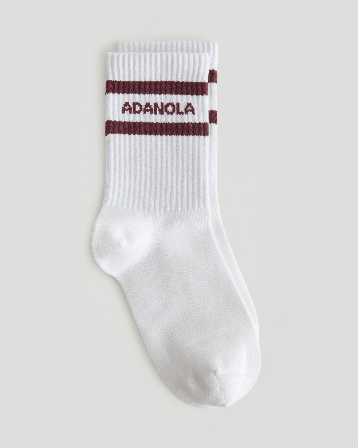 3 Pack Multi Branding Socks - Damson/White