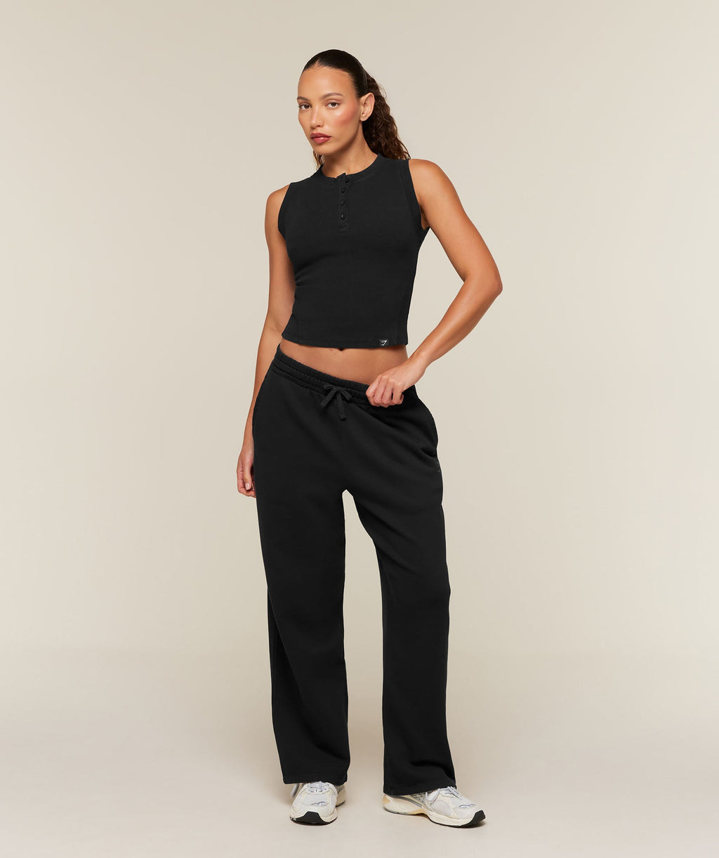 Gymshark Power Straight Leg Pants - Black/Wash