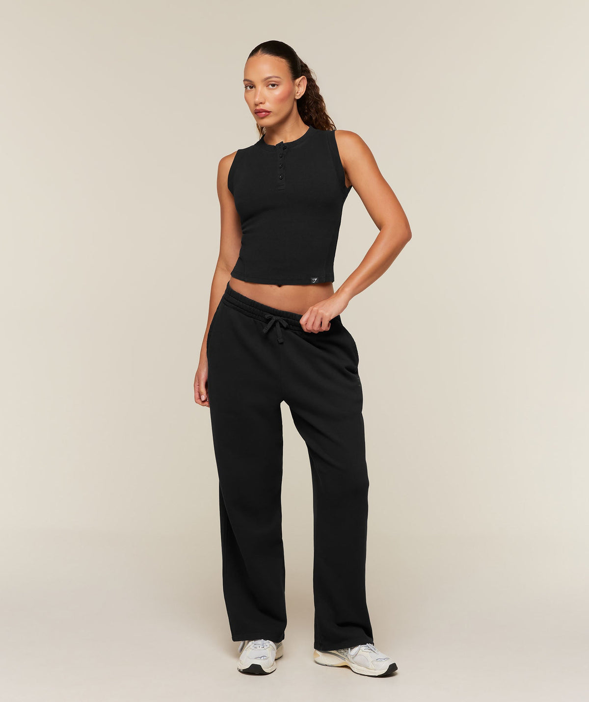 Gymshark Power Straight Leg Pants - Black/Wash