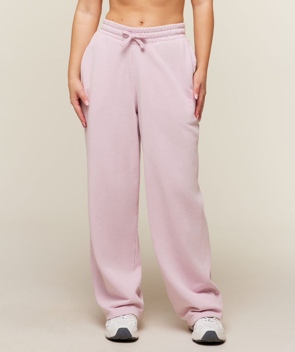 Gymshark Power Straight Leg Pants Short - Haze Pink/Wash