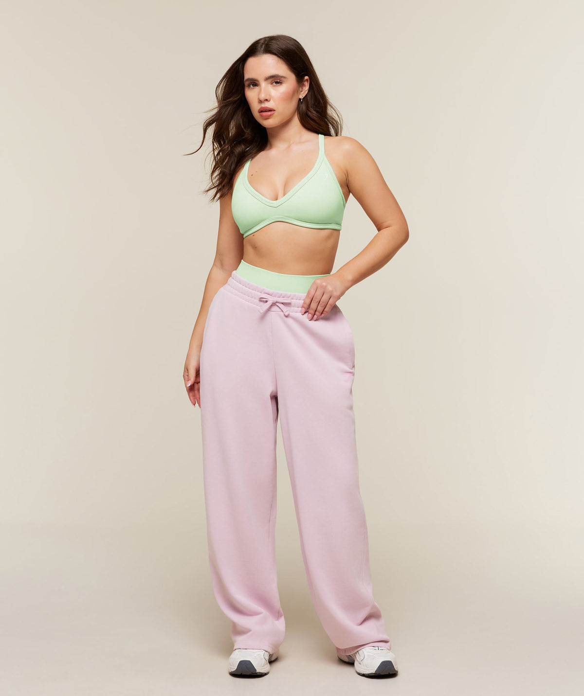 Gymshark Power Straight Leg Pants Short - Haze Pink/Wash