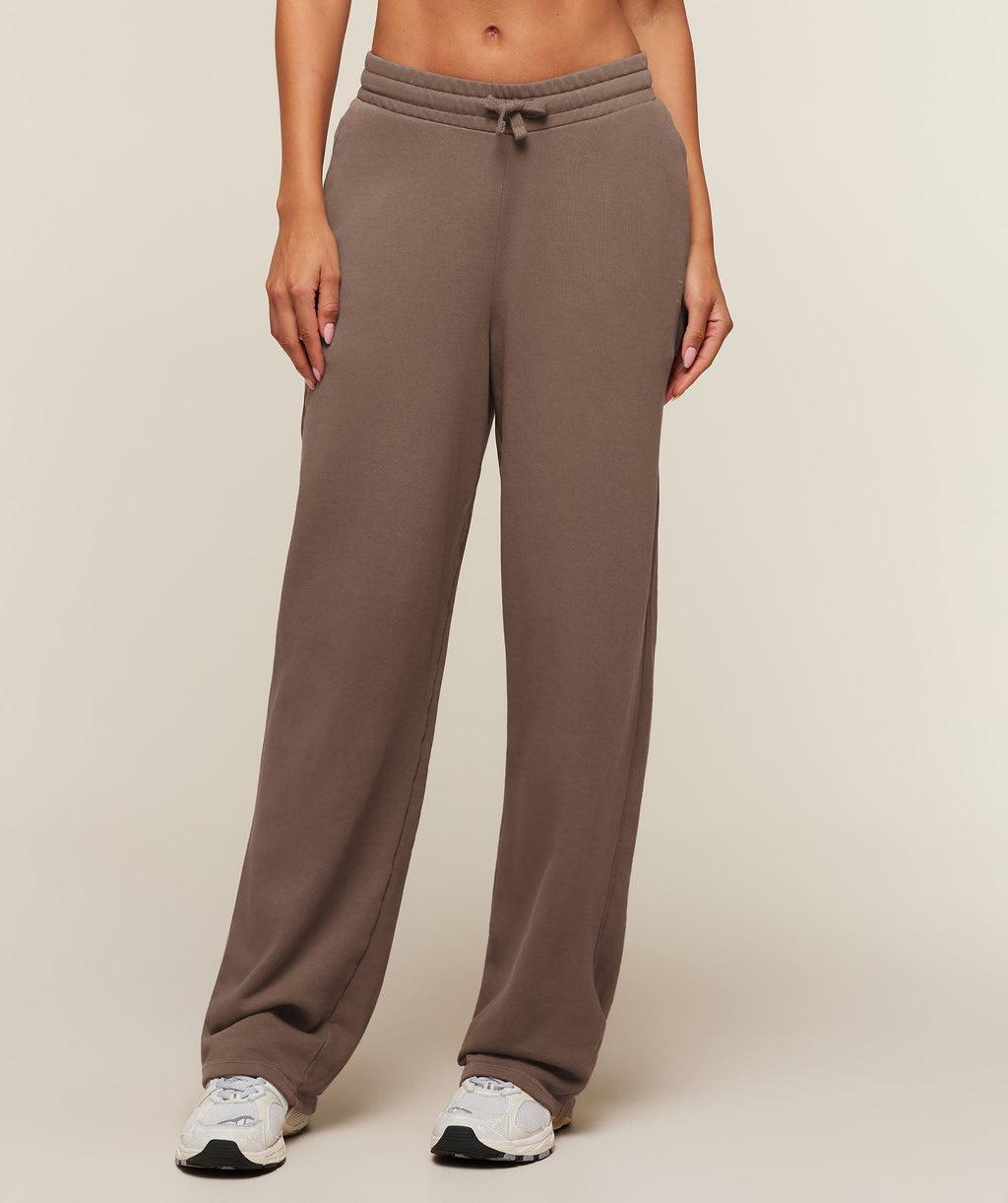 Gymshark Power Straight Leg Pants Tall - Soft Brown/Wash