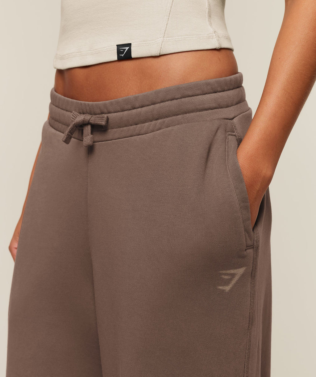Gymshark Power Straight Leg Pants Tall - Soft Brown/Wash