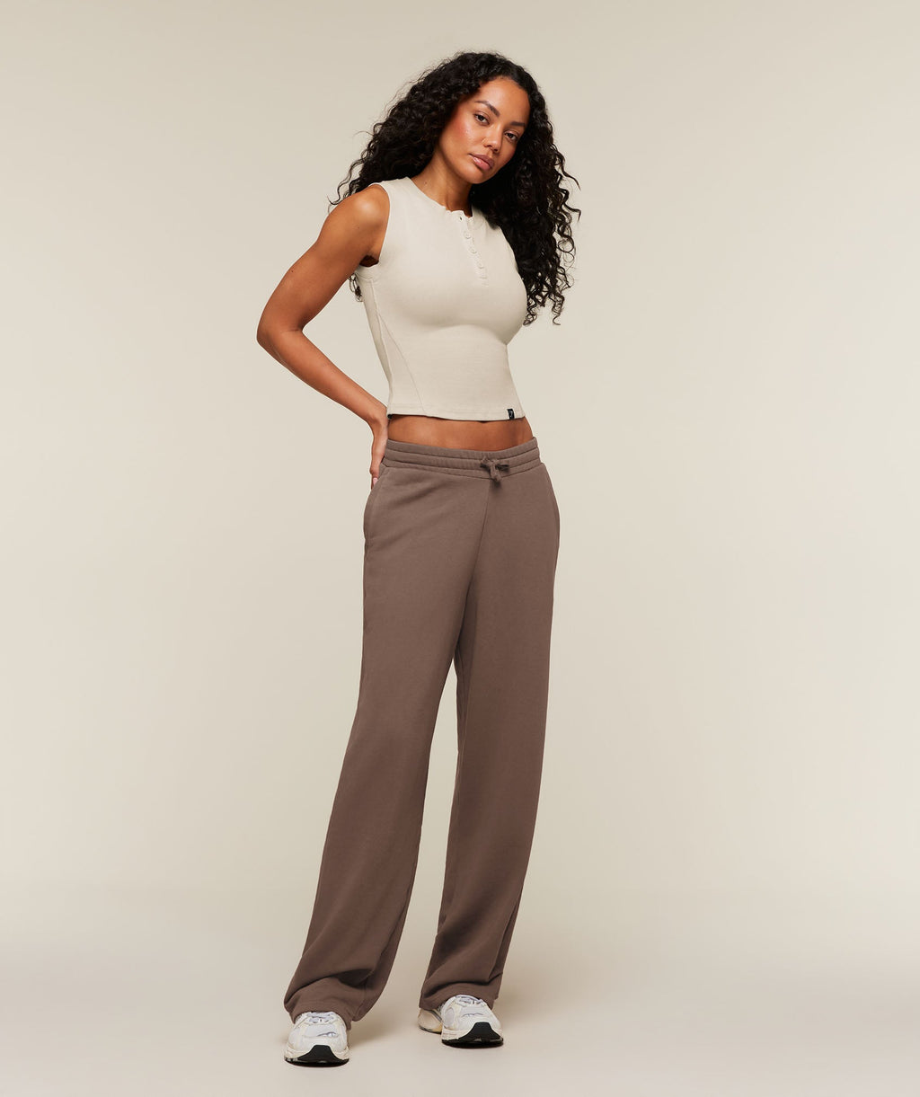 Gymshark Power Straight Leg Pants Tall - Soft Brown/Wash