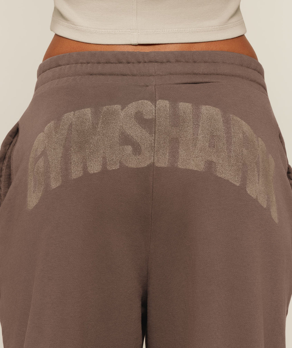 Gymshark Power Straight Leg Pants Tall - Soft Brown/Wash